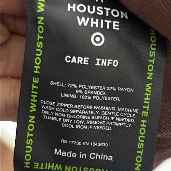 HOUSTON WHITE x Target Unisex Brown Zip-Up Bomber Jacket Size Large Lined - Picture 13 of 14